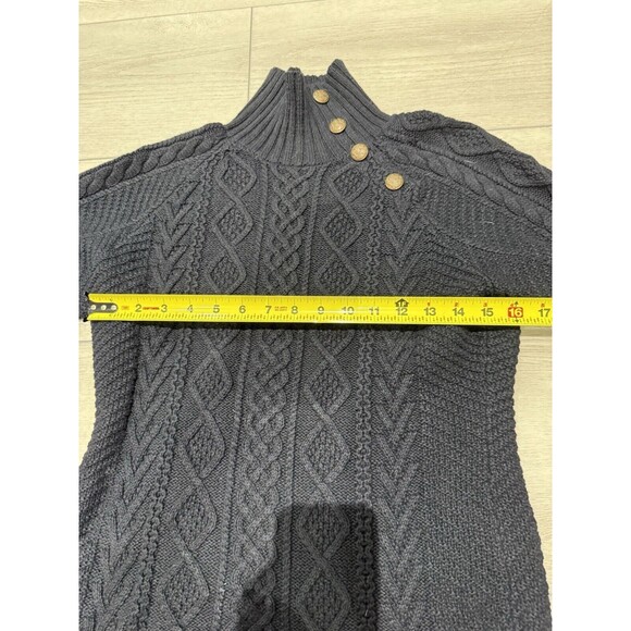 Vintage Rugby Ralph Lauren Cable Knit Sweater Shoulder Buttons | Size Medium - Picture 13 of 14